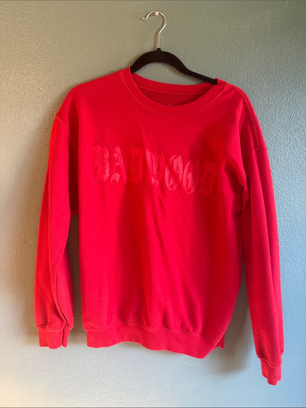 Red Tonal Graphic Crewneck Sweatshirt - Unbranded
